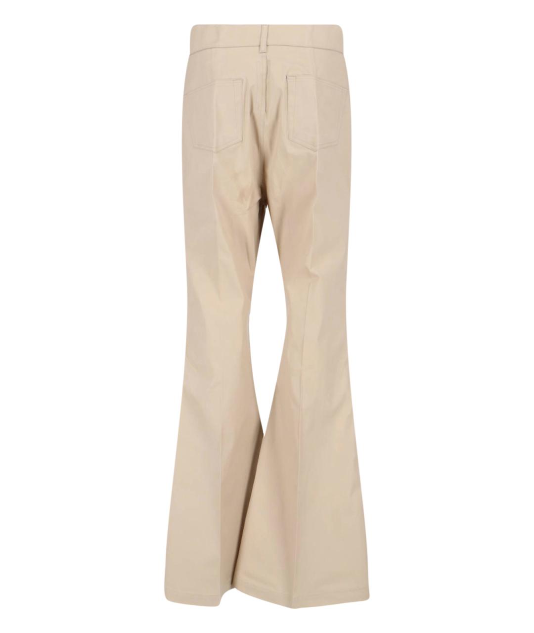 RICK OWENS Бежевые хлопковые повседневные брюки, фото 2