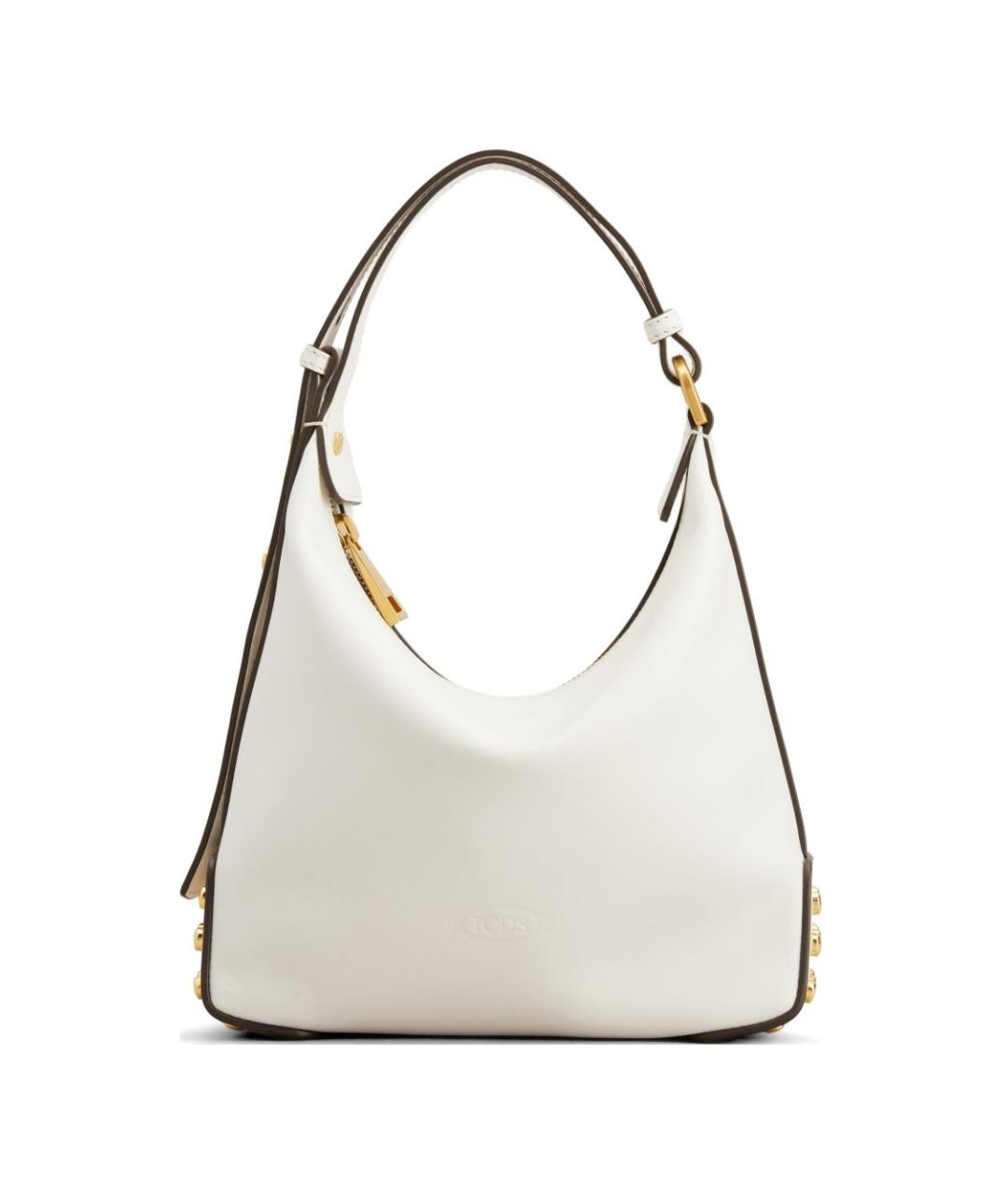 TOD'S Белая кожаная сумка тоут, фото 1