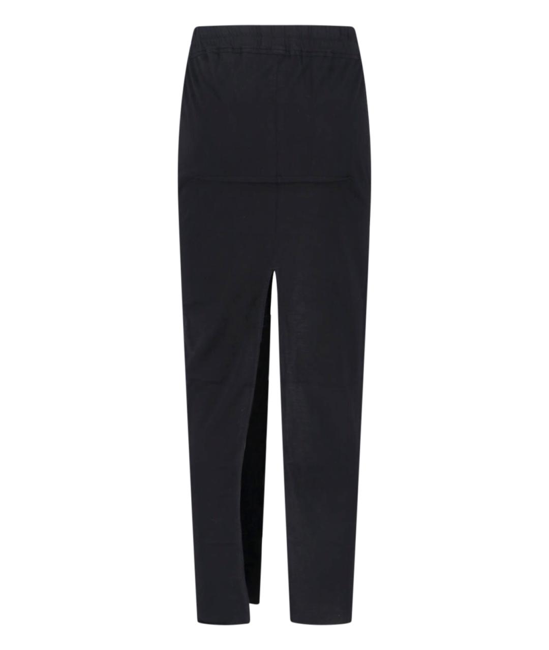 RICK OWENS DRKSHDW Черная хлопковая юбка миди, фото 2