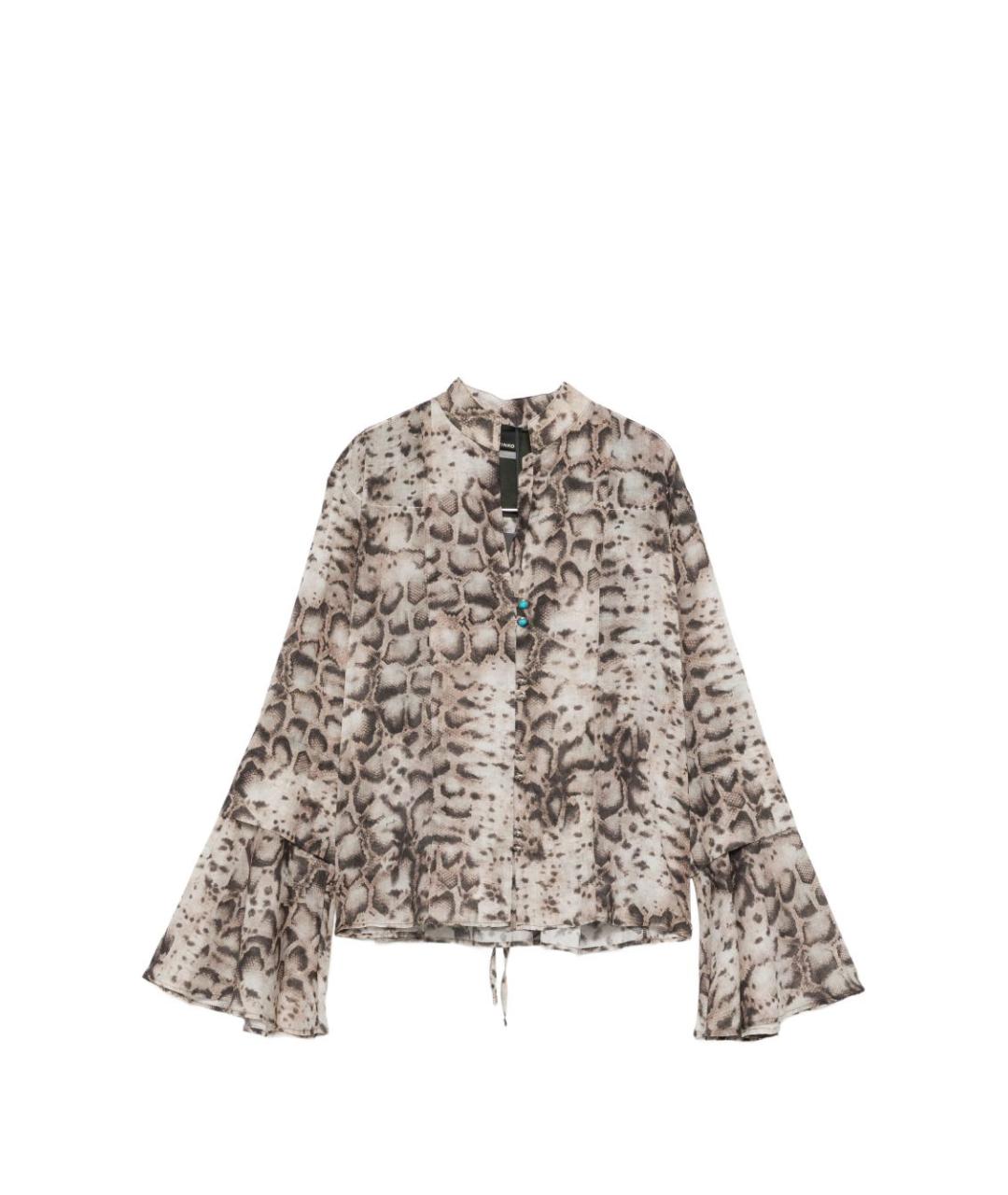 PINKO Бежевая хлопковая рубашка, фото 1