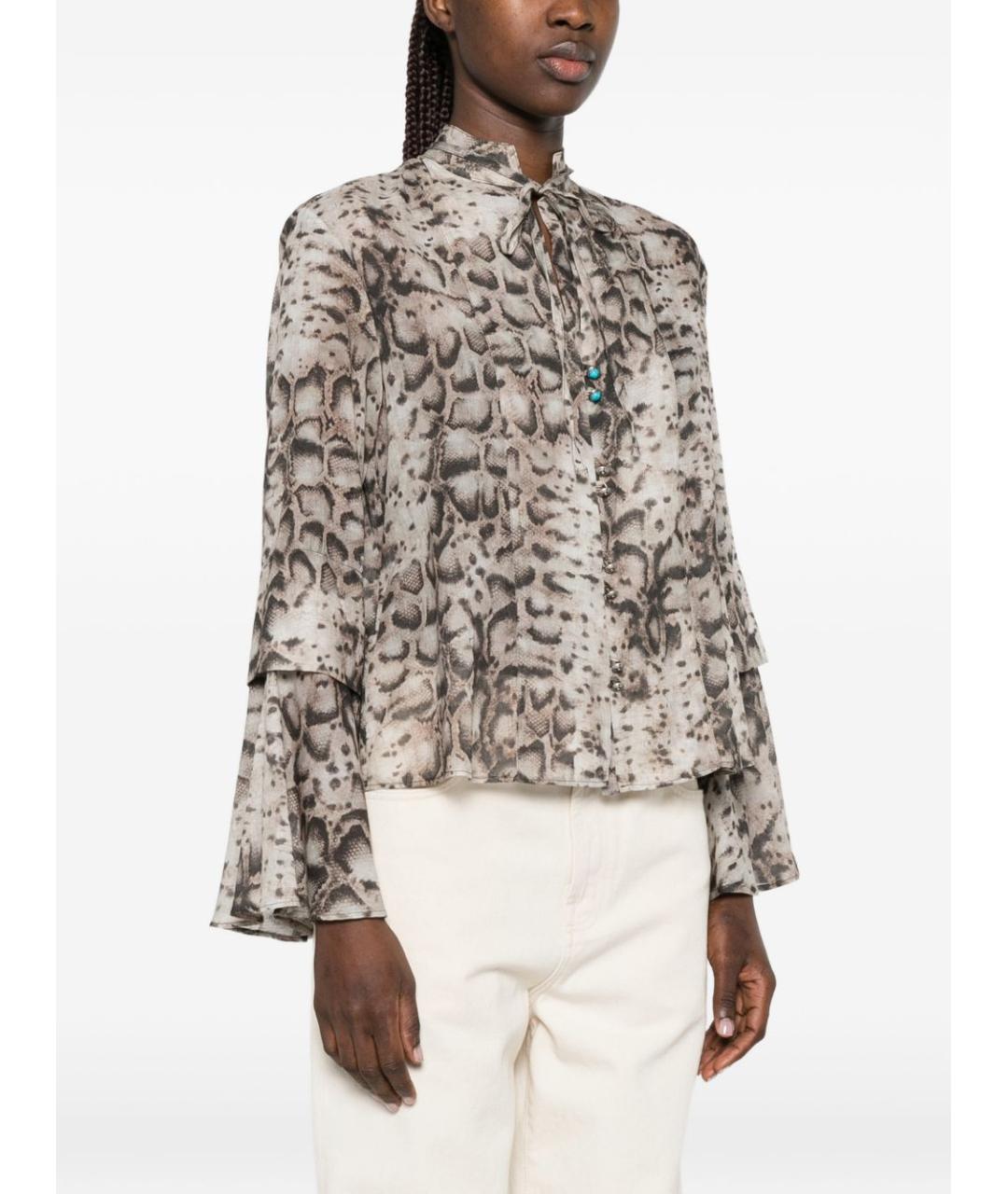 PINKO Бежевая хлопковая рубашка, фото 5