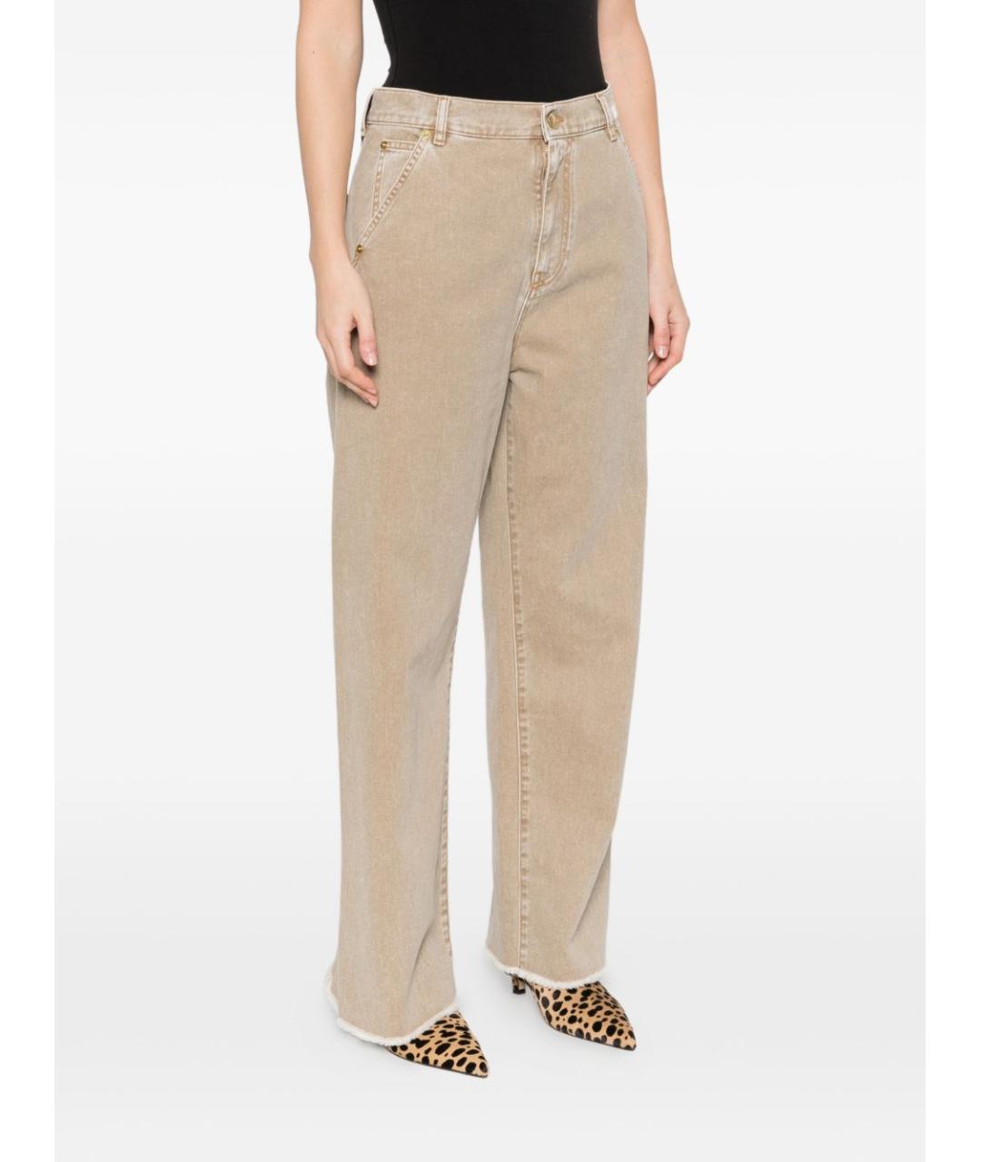 DARKPARK Бежевые хлопковые прямые джинсы, фото 3