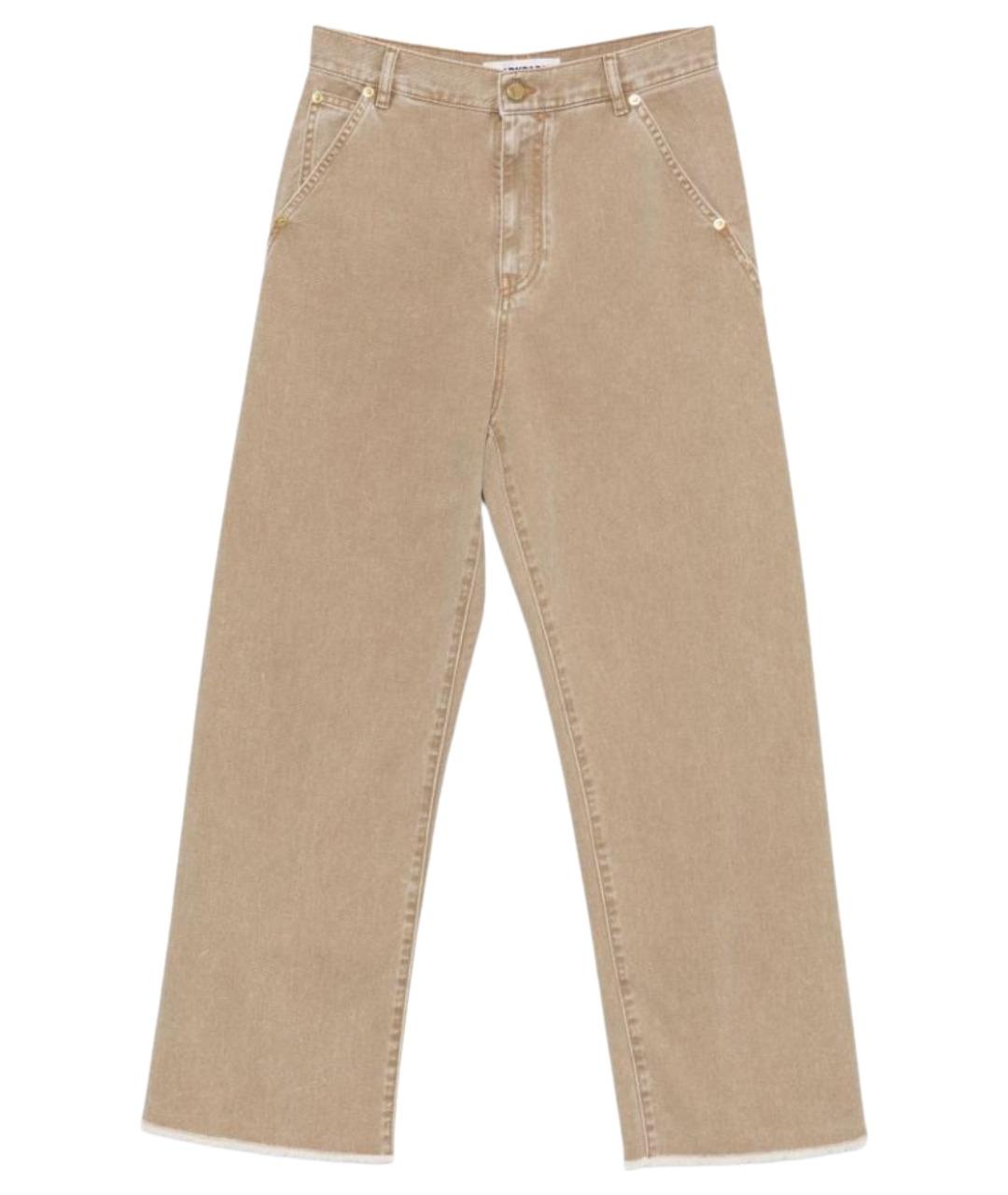 DARKPARK Бежевые хлопковые прямые джинсы, фото 1
