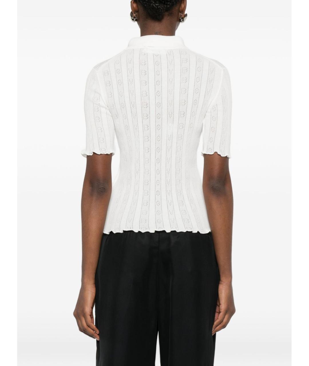 VICTORIA BECKHAM Белая хлопковая футболка, фото 2