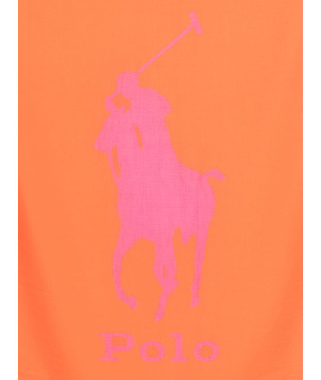 POLO RALPH LAUREN Оранжевое хлопковое парео, фото 2