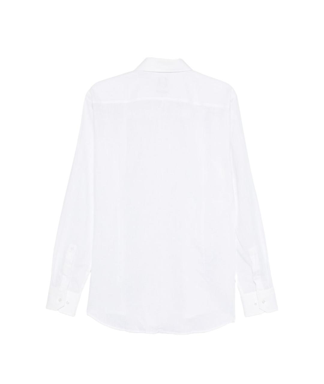 HUGO BOSS Белая хлопковая классическая рубашка, фото 3