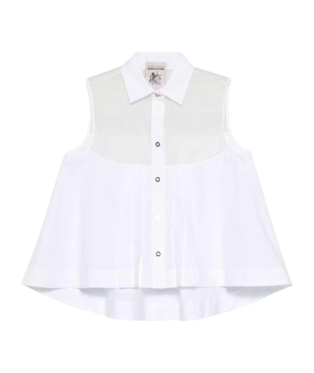 SEMICOUTURE Белая хлопковая рубашка, фото 1
