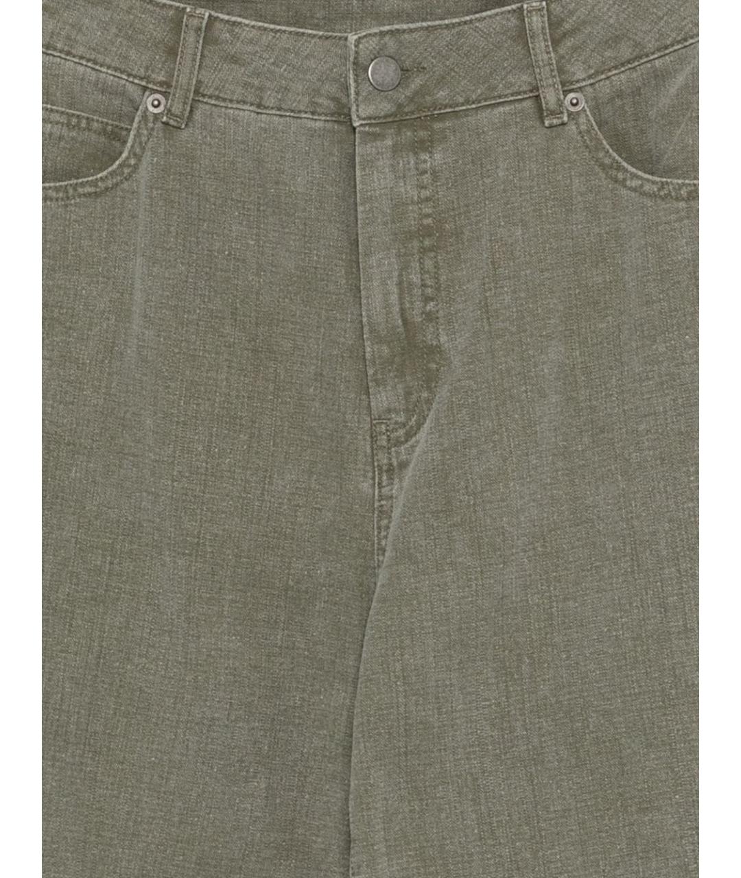 SOEUR Хаки хлопковые прямые брюки, фото 3