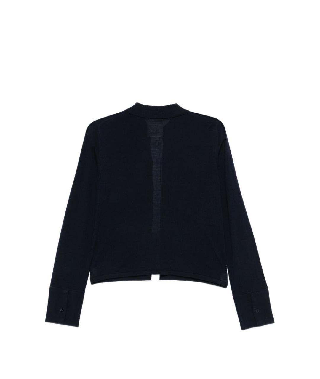 SEMICOUTURE Темно-синий шерстяной кардиган, фото 2