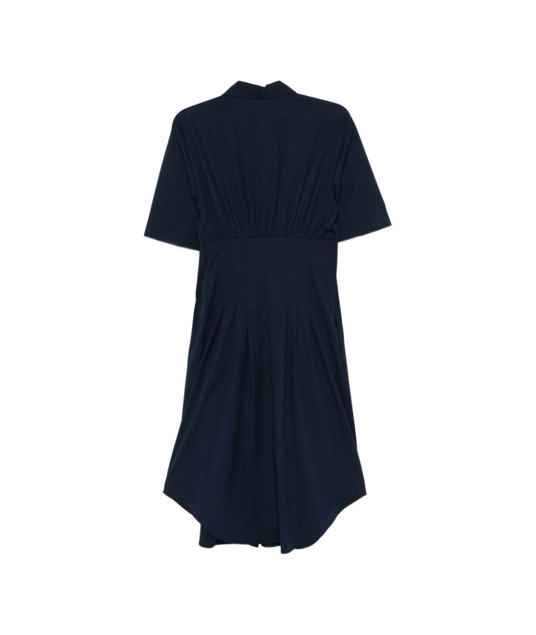 SEMICOUTURE Синее хлопковое повседневное платье, фото 2