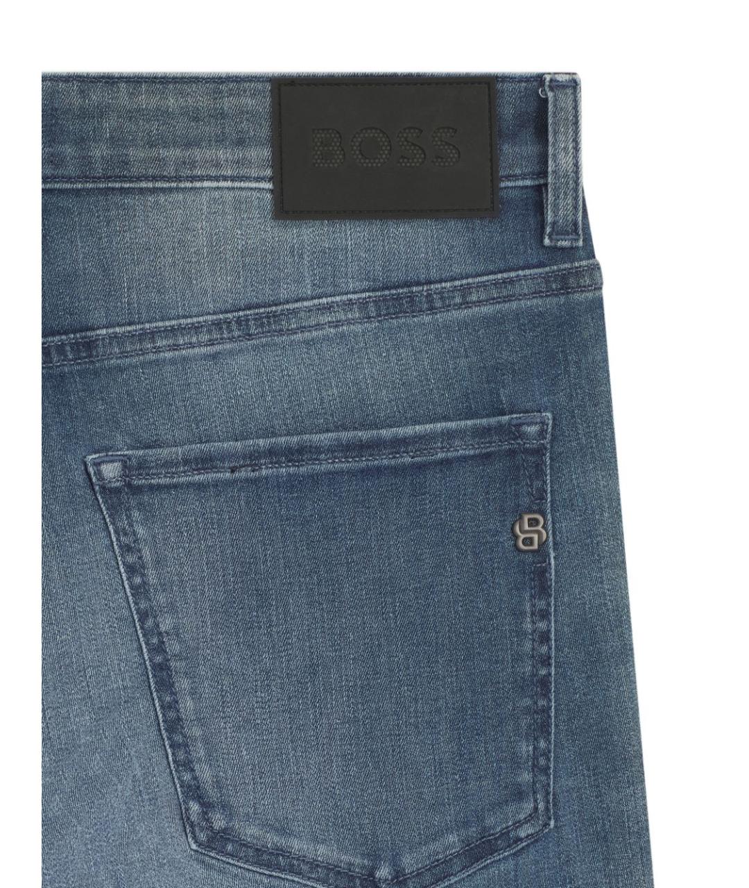 HUGO BOSS Синие хлопковые прямые джинсы, фото 2