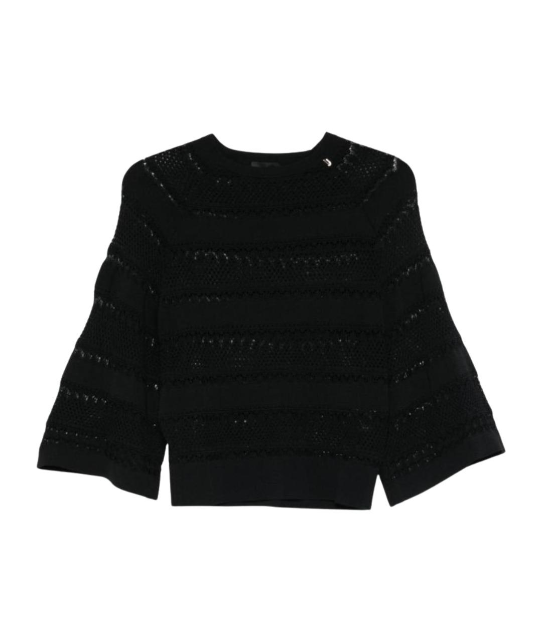 LIU JO Черный вискозный джемпер / свитер, фото 1