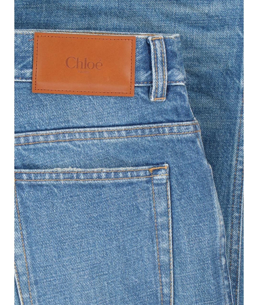 CHLOE Синие хлопковые прямые джинсы, фото 5