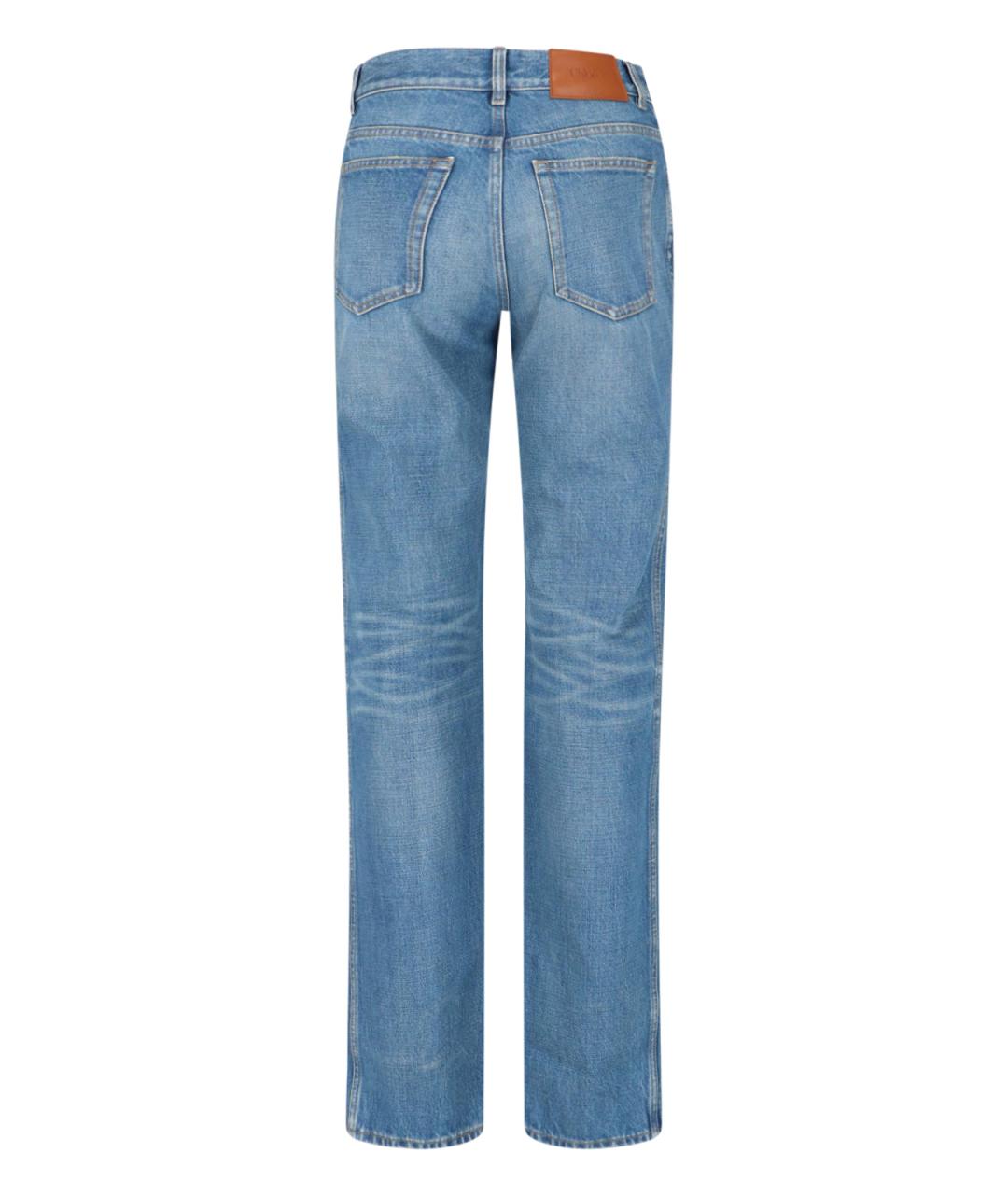 CHLOE Синие хлопковые прямые джинсы, фото 2