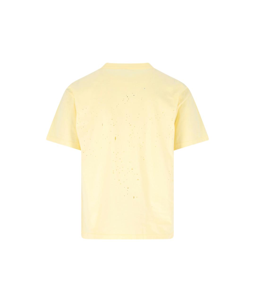 SATISFY Желтая хлопковая футболка, фото 2