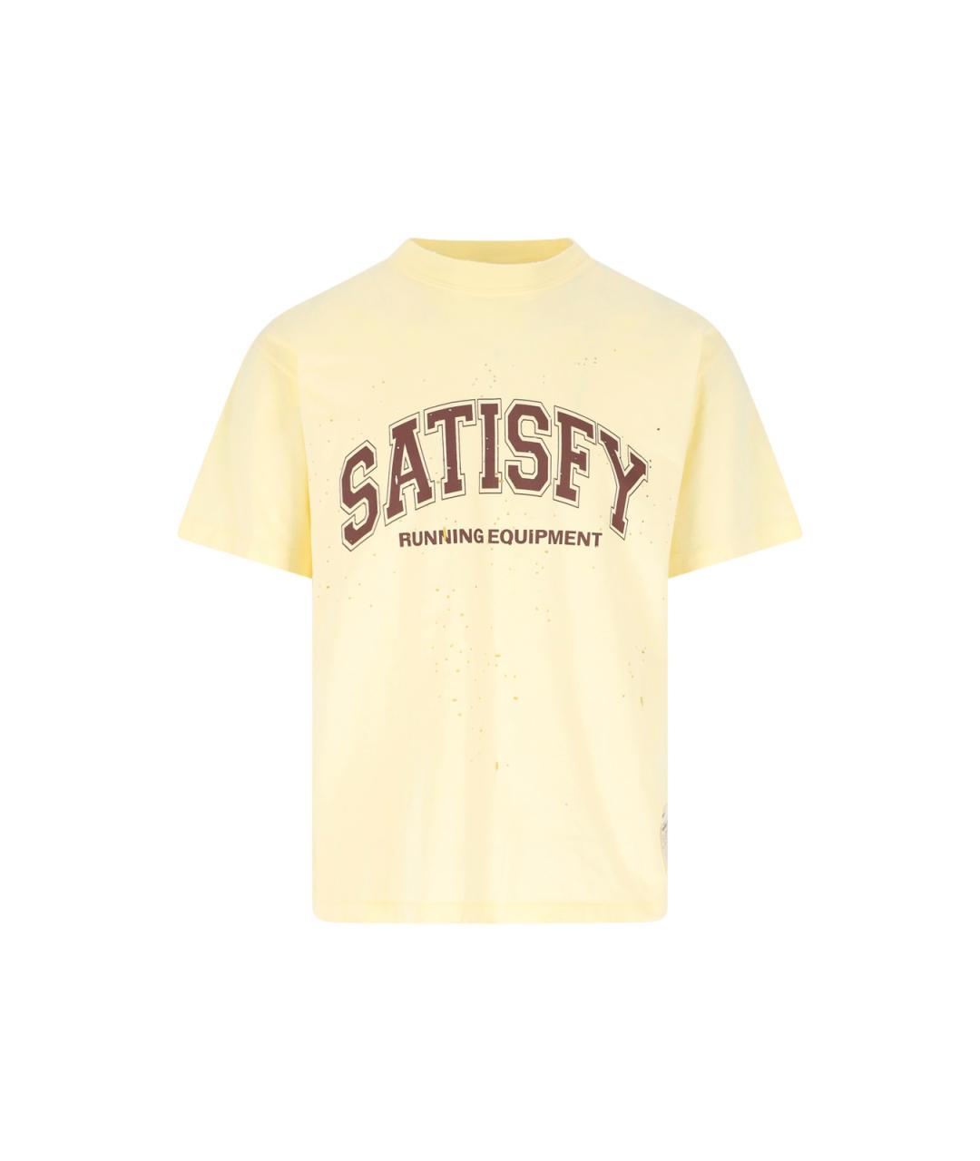 SATISFY Желтая хлопковая футболка, фото 1