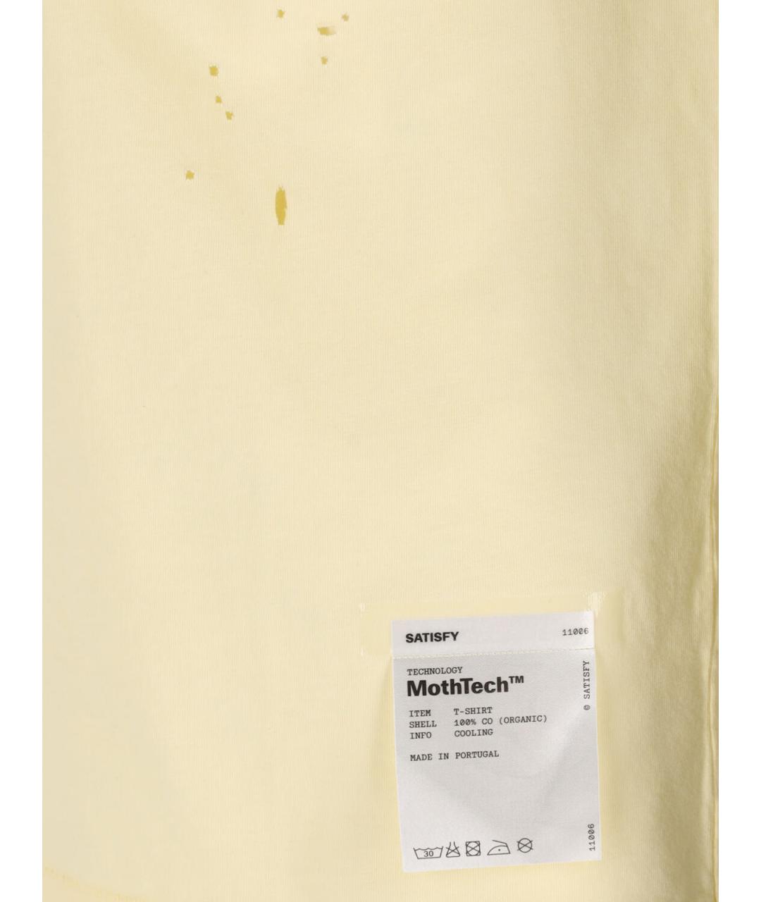 SATISFY Желтая хлопковая футболка, фото 3