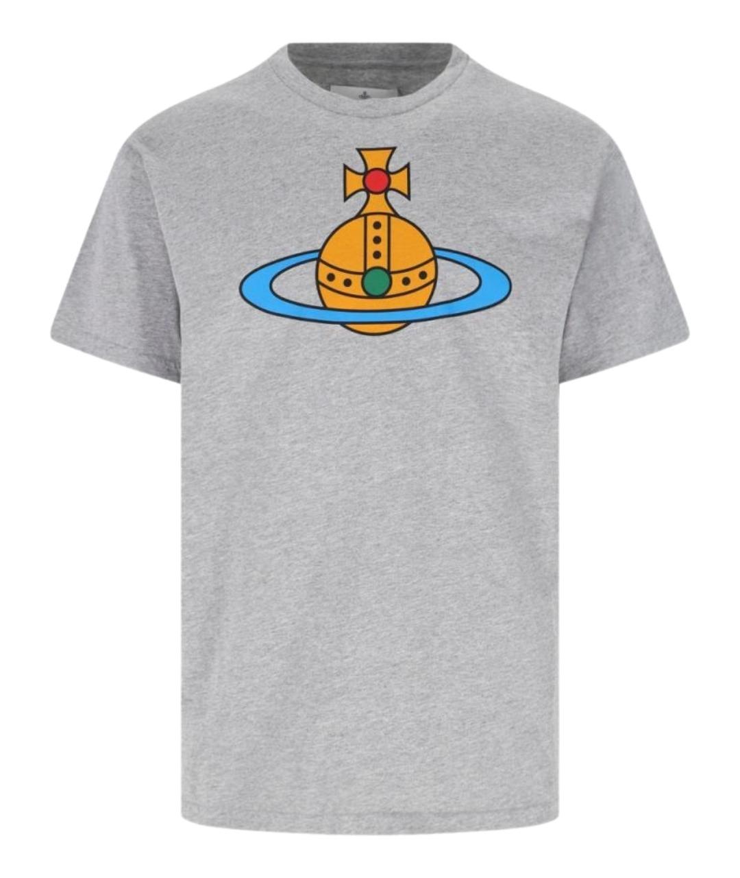 VIVIENNE WESTWOOD Серая хлопковая футболка, фото 1