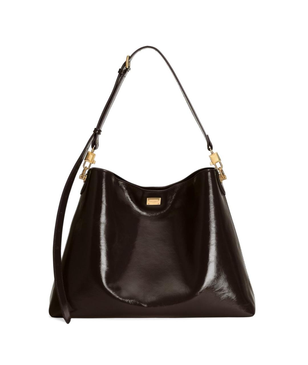 DOLCE&GABBANA Коричневая кожаная сумка через плечо, фото 1