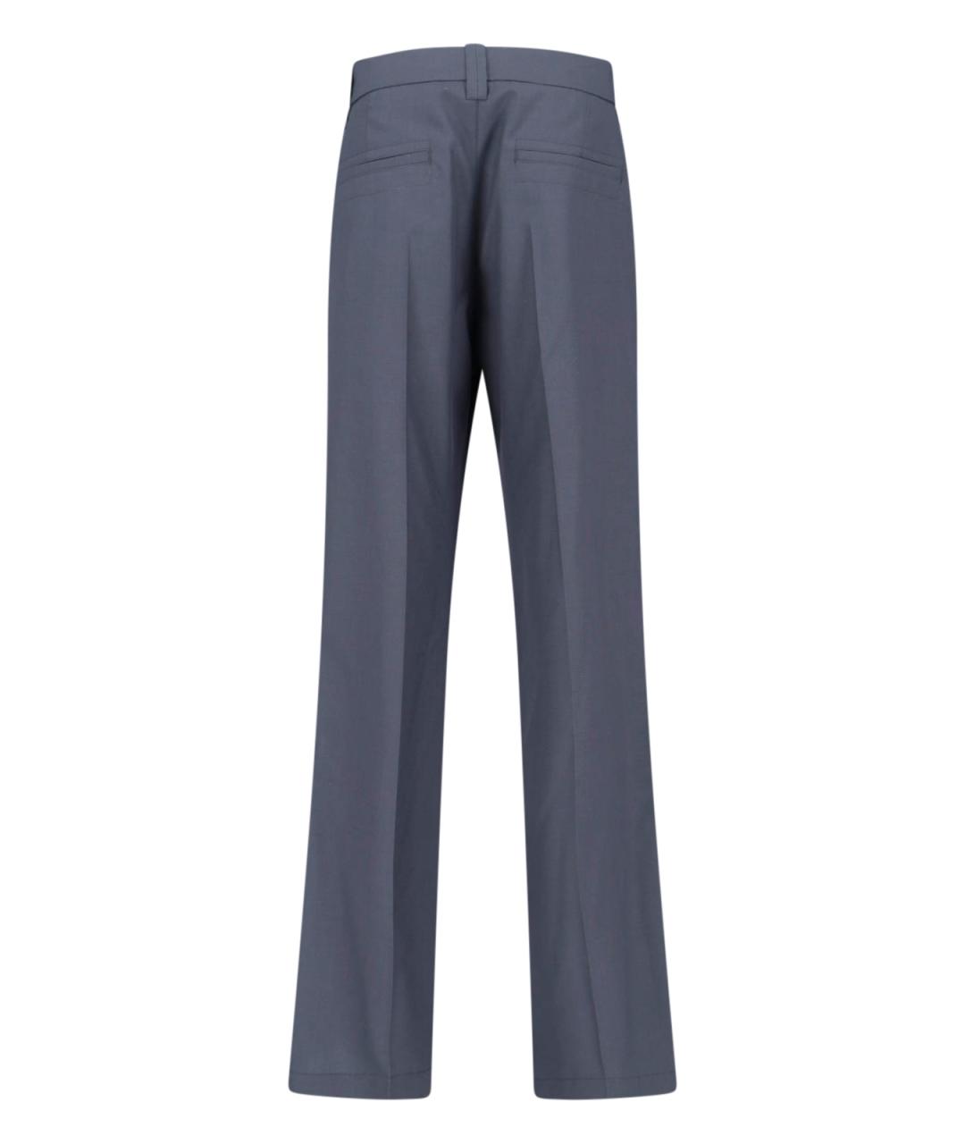 LEMAIRE Серые полиэстеровые прямые брюки, фото 2