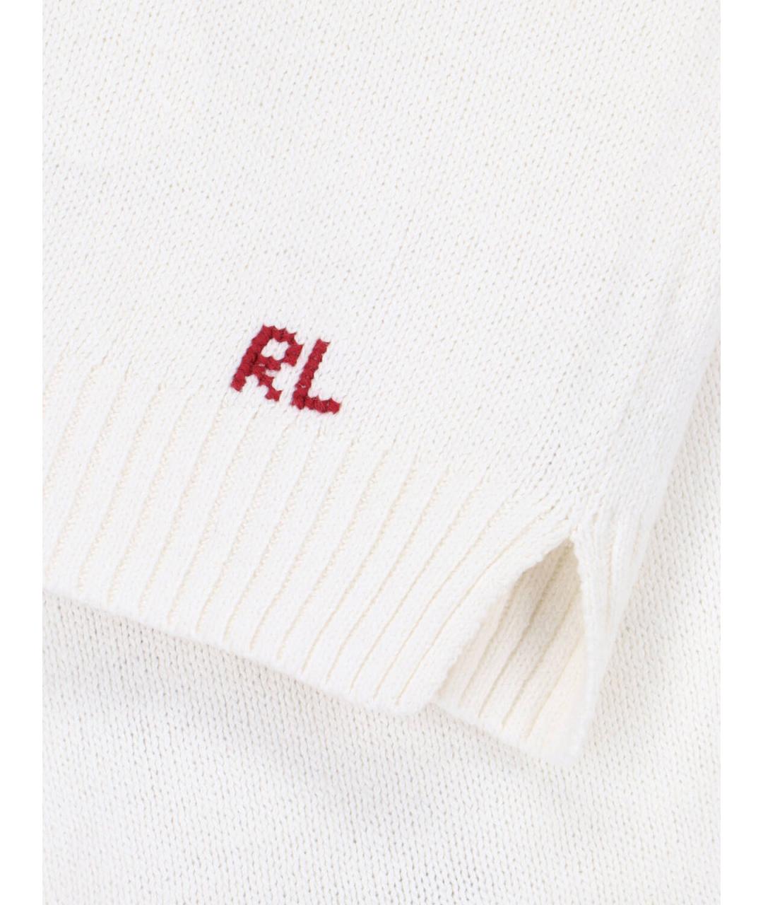 POLO RALPH LAUREN Белый шерстяной джемпер / свитер, фото 3