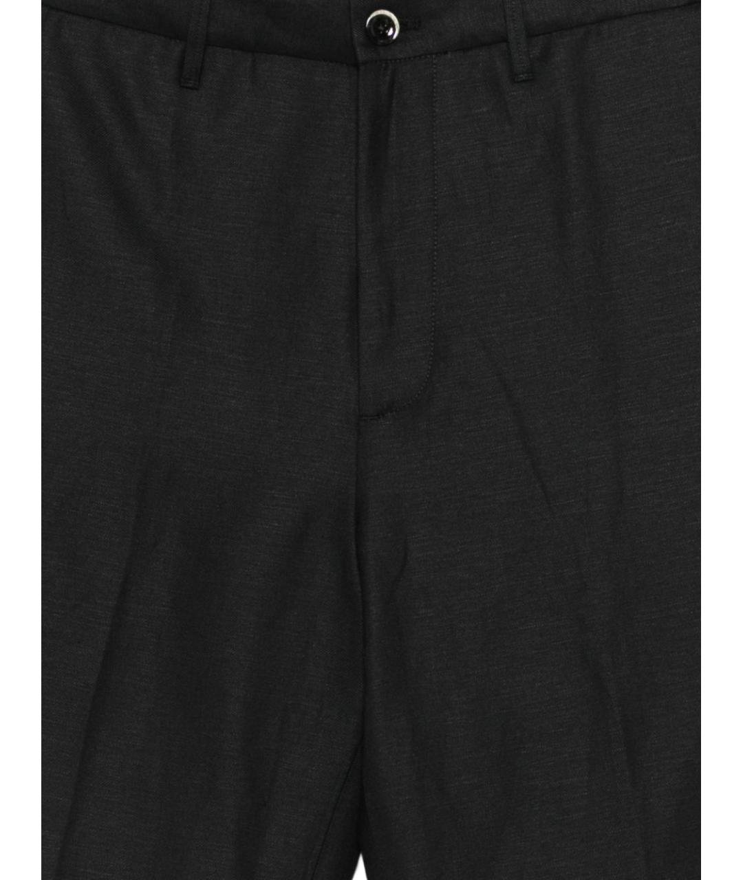 NINE IN THE MORNING Черные шерстяные повседневные брюки, фото 3