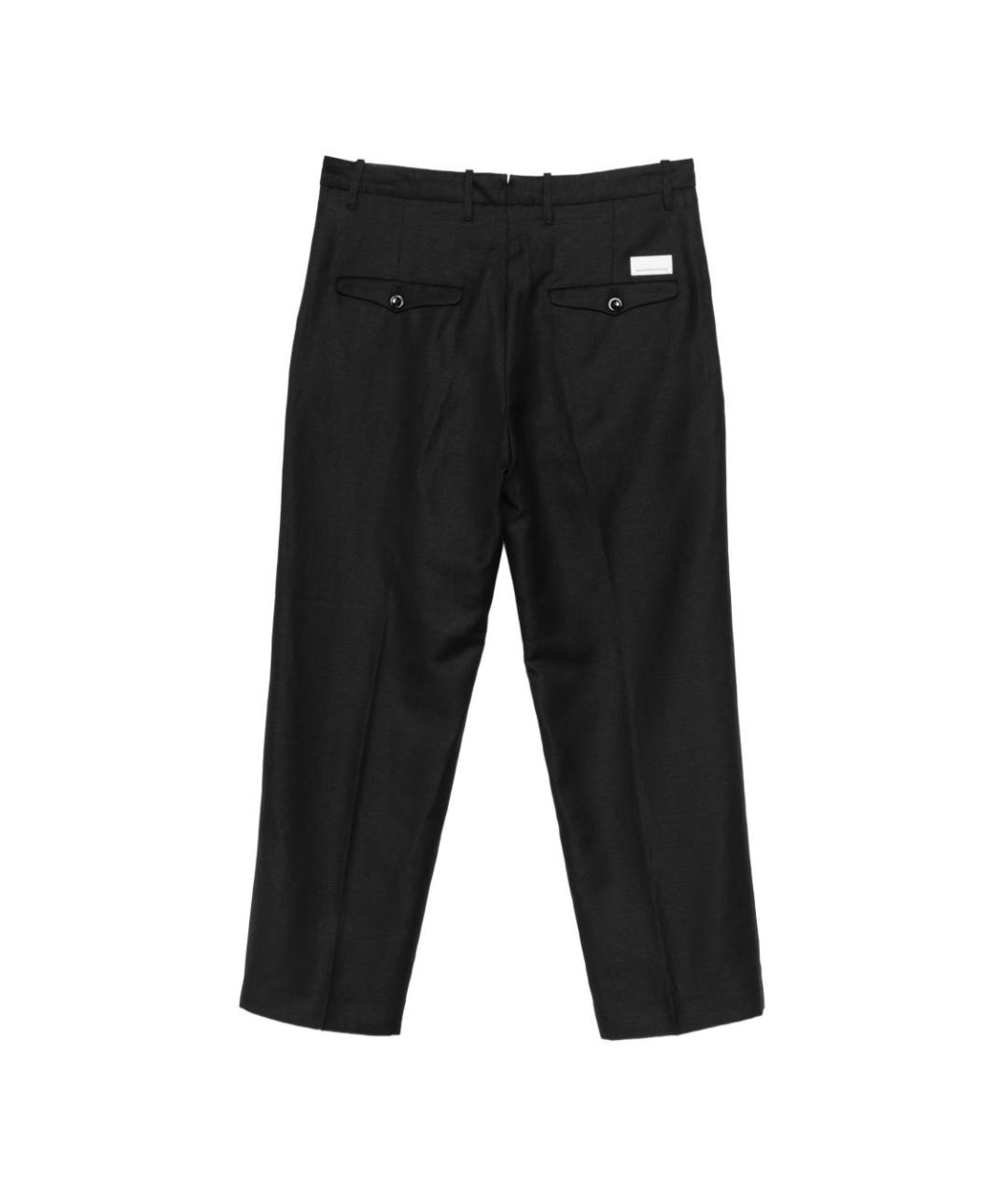 NINE IN THE MORNING Черные шерстяные повседневные брюки, фото 2