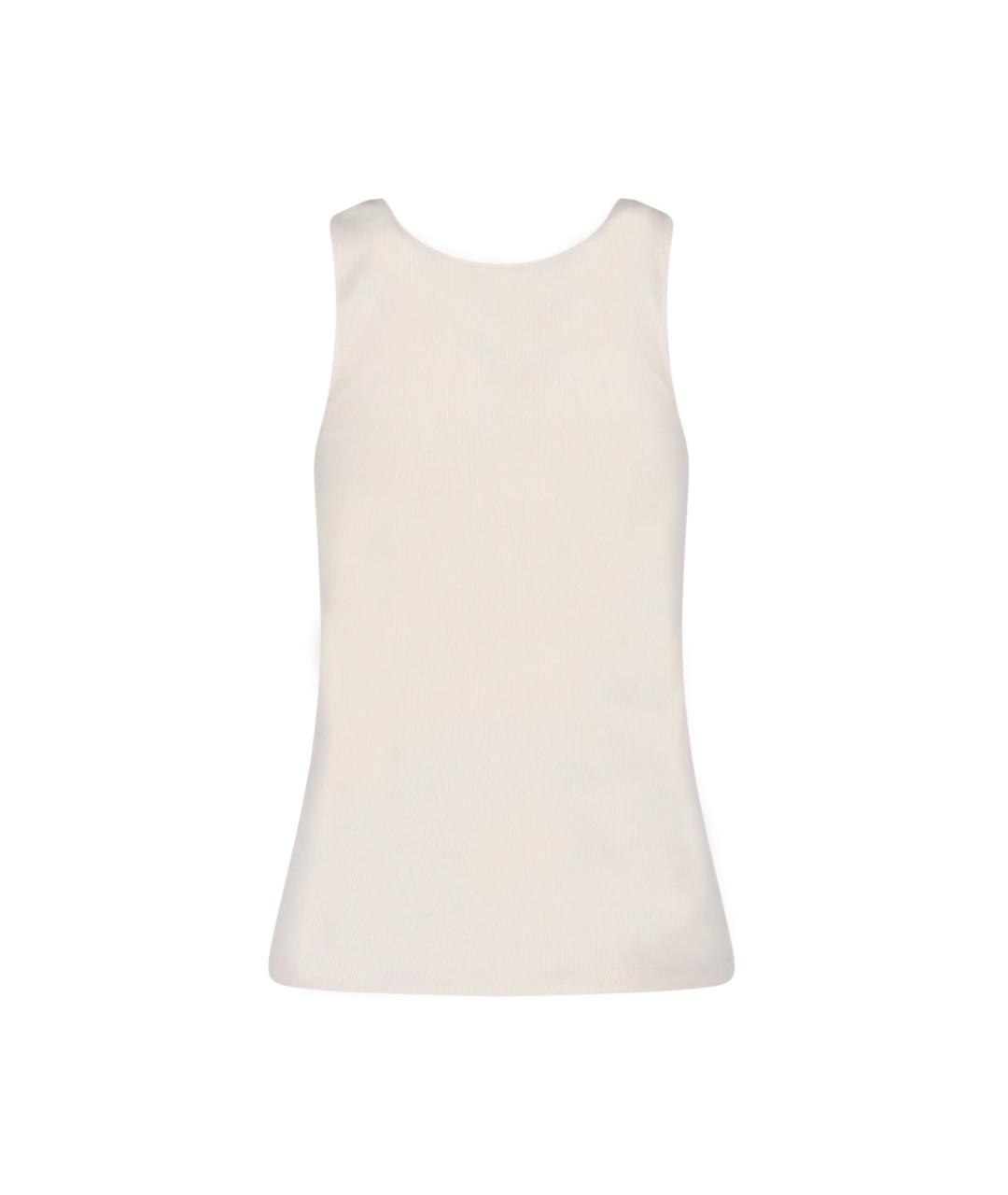 SAINT LAURENT Белая хлопковая майка, фото 2