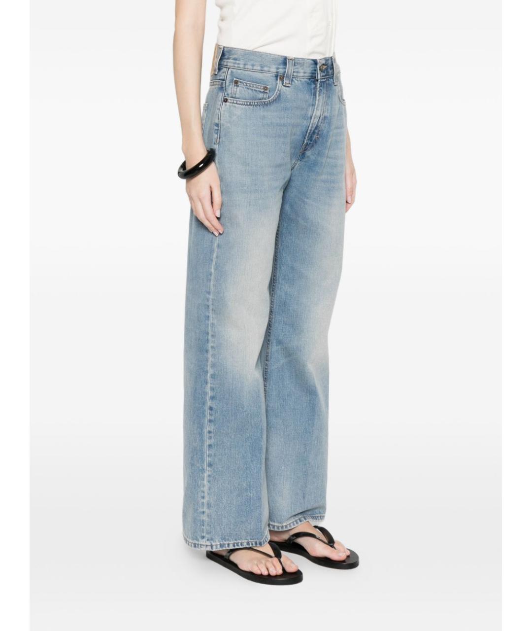 HAIKURE Синие хлопковые прямые джинсы, фото 5