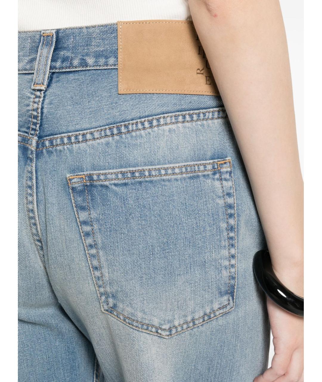 HAIKURE Синие хлопковые прямые джинсы, фото 3