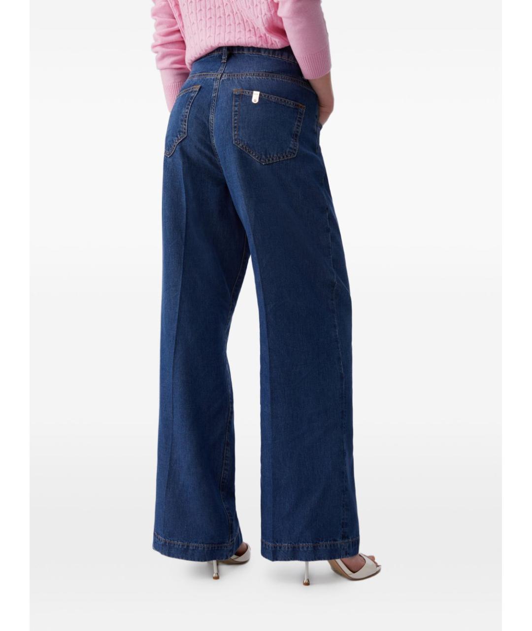 LIU JO Синие хлопковые прямые джинсы, фото 4