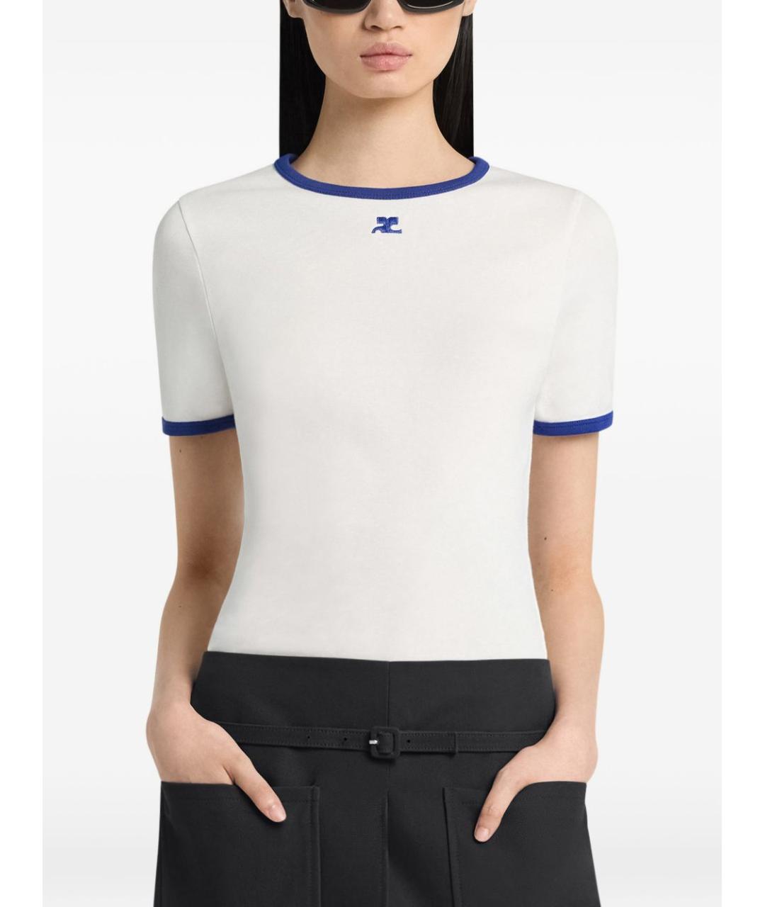 COURREGES Белая футболка, фото 3
