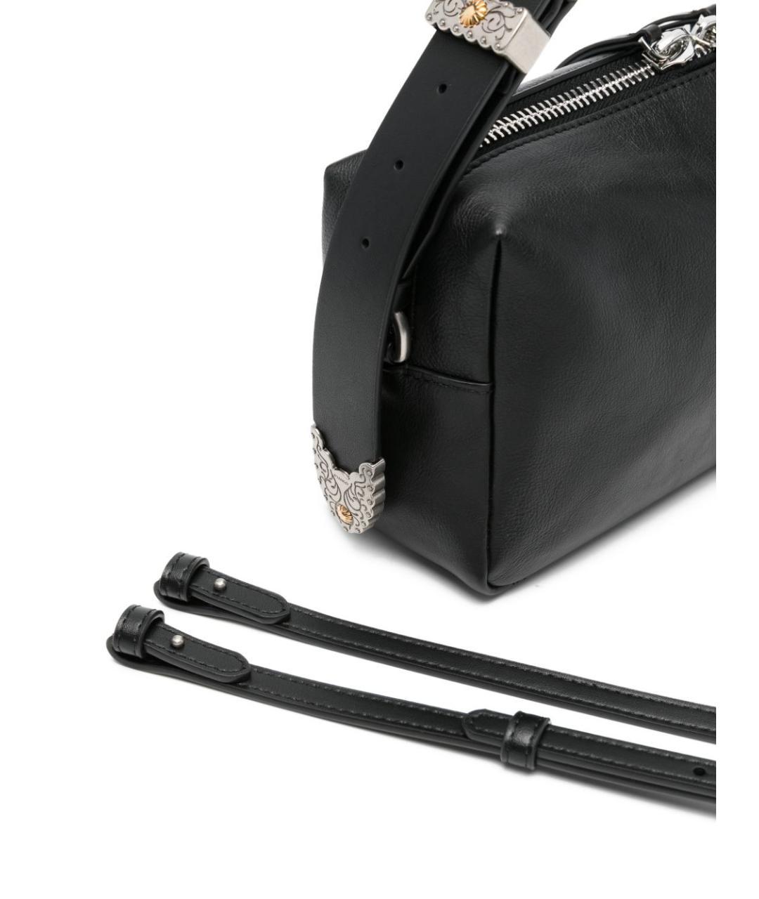 PINKO Черная кожаная сумка через плечо, фото 4