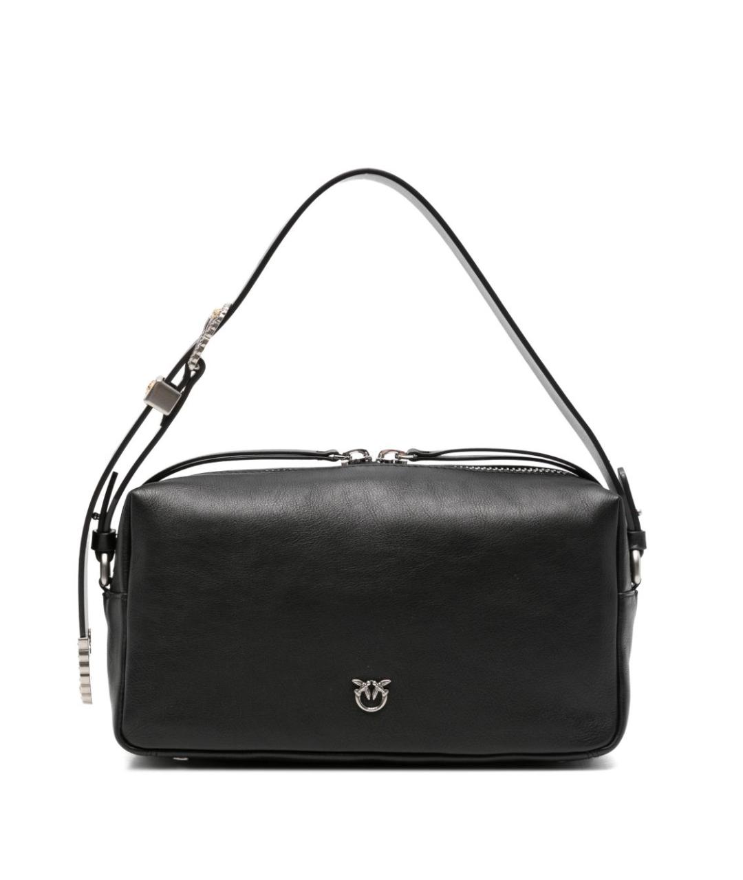 PINKO Черная кожаная сумка через плечо, фото 1