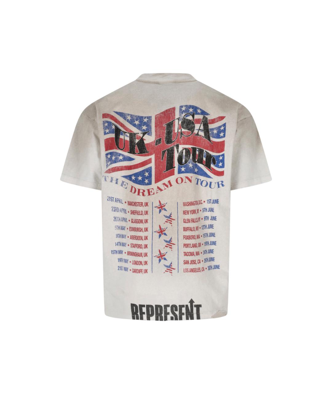 REPRESENT Белая хлопковая футболка, фото 2