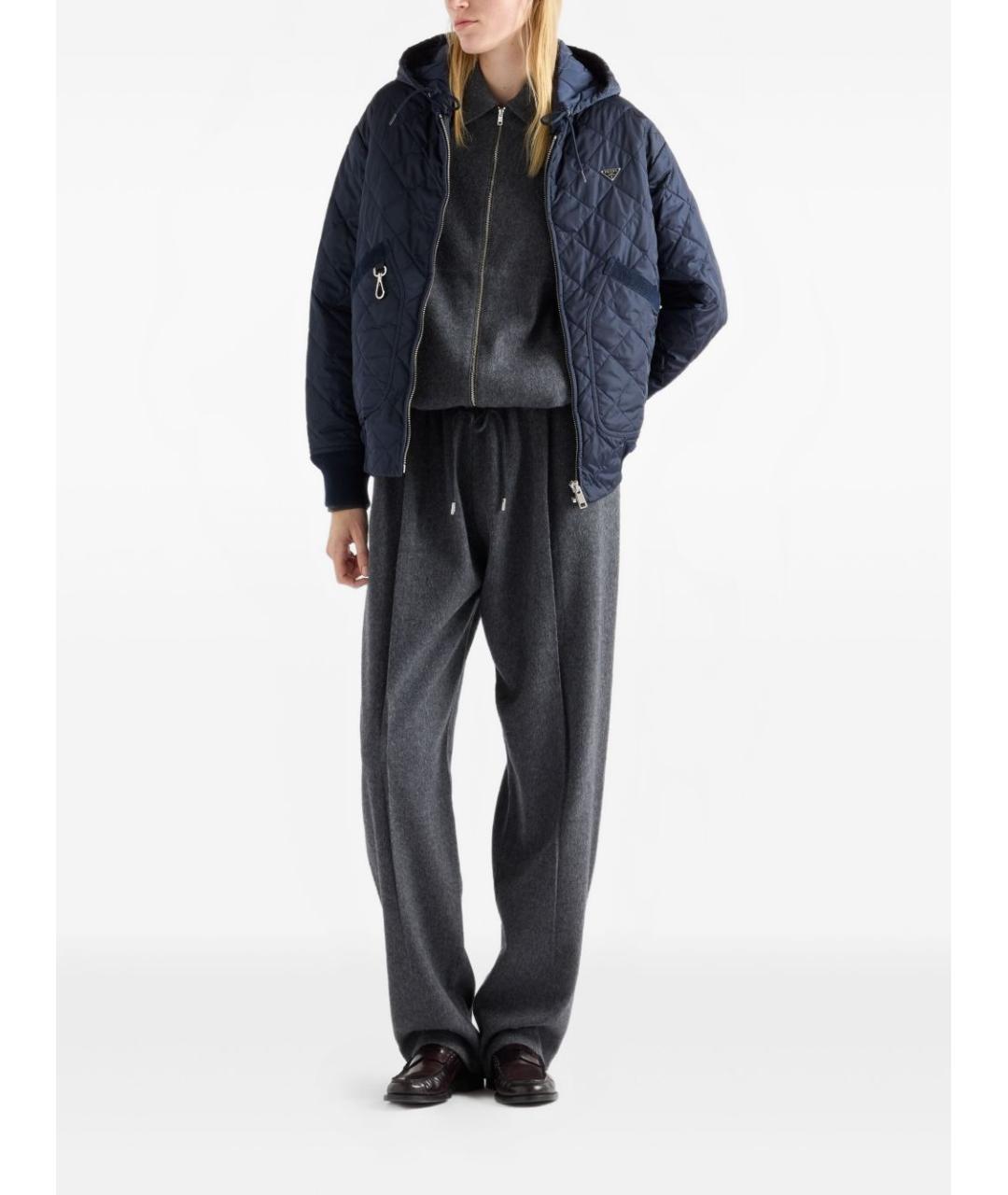 PRADA Синяя полиамидовая куртка, фото 6