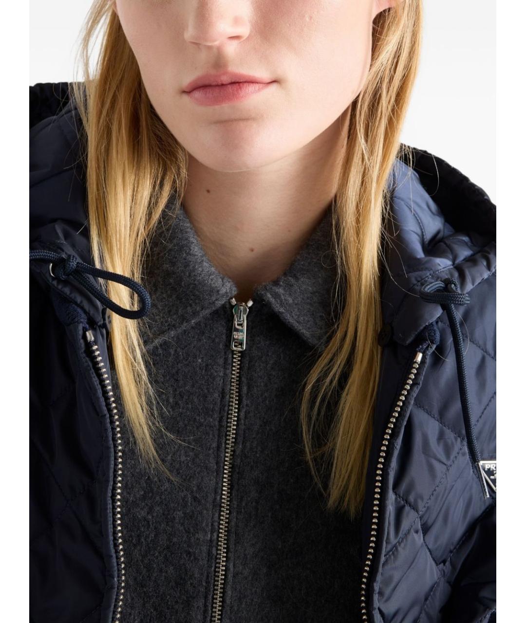 PRADA Синяя полиамидовая куртка, фото 2