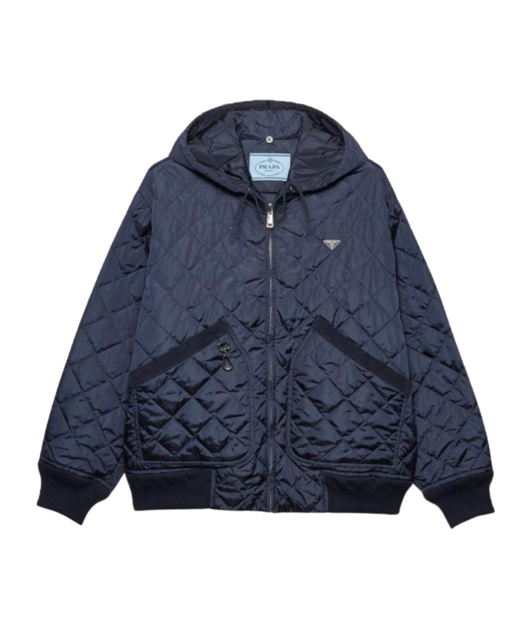 PRADA Синяя полиамидовая куртка, фото 1