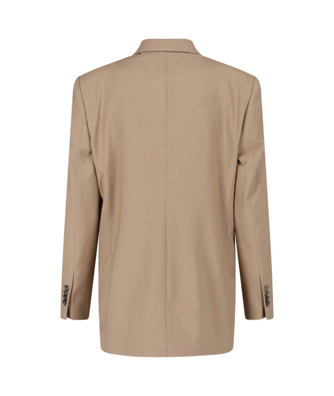 LARDINI Коричневый шерстяной жакет/пиджак, фото 2