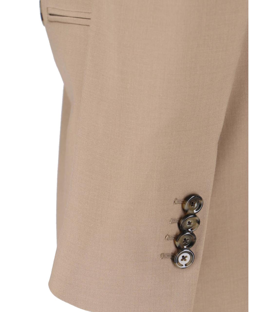 LARDINI Коричневый шерстяной жакет/пиджак, фото 3