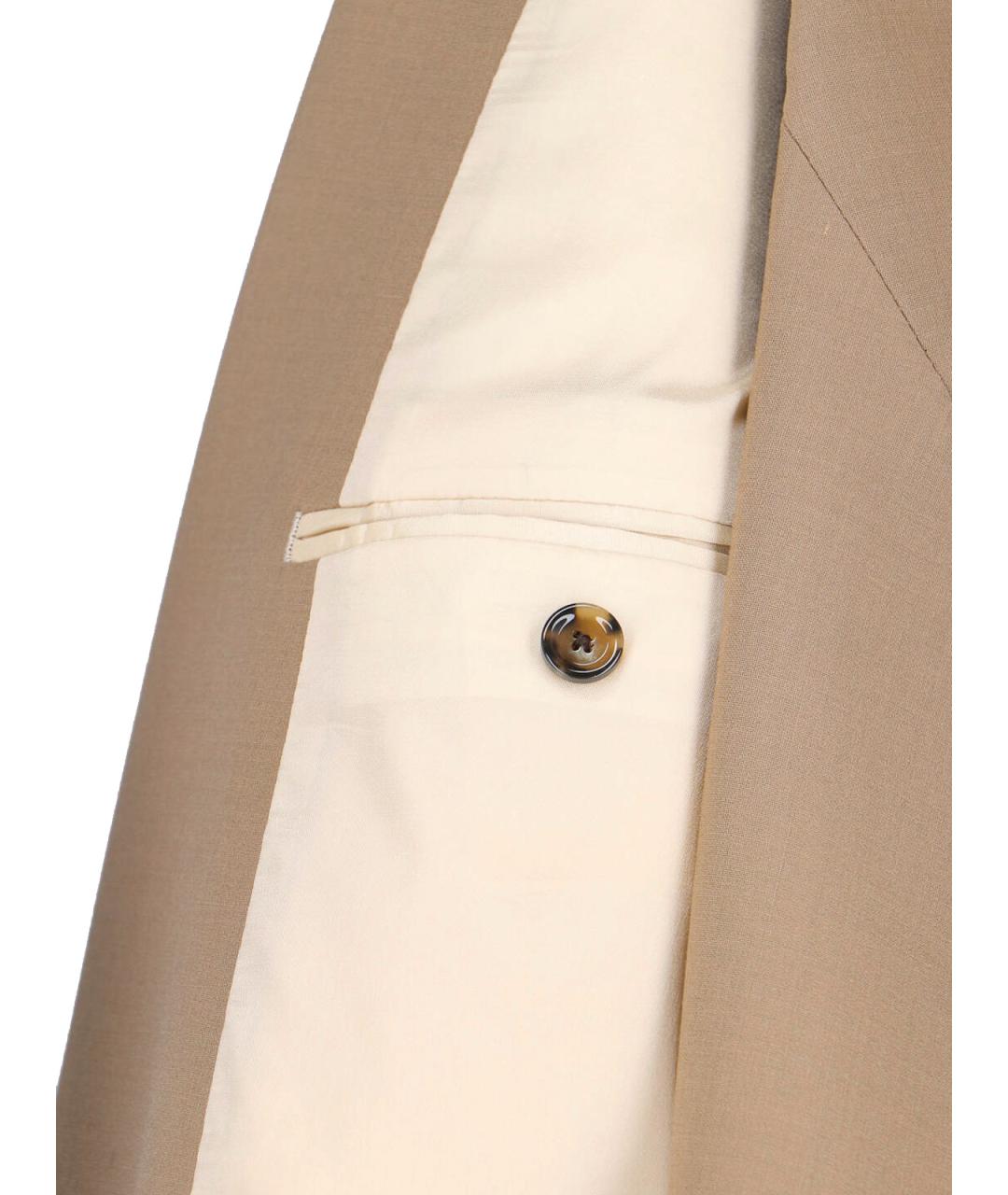 LARDINI Коричневый шерстяной жакет/пиджак, фото 5