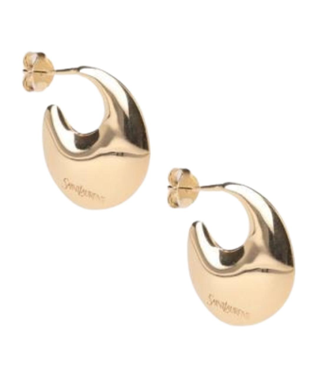 SAINT LAURENT Золотые металлические серьги, фото 1