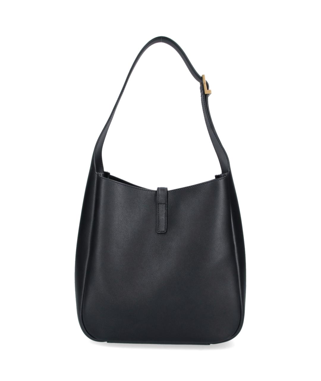 SAINT LAURENT Черная кожаная сумка тоут, фото 3