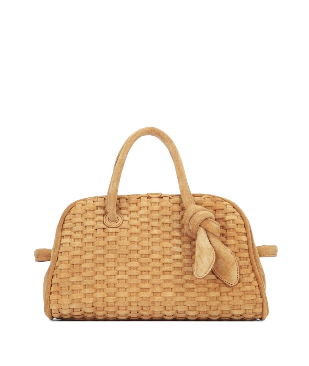 JACQUEMUS Бежевая замшевая сумка тоут, фото 1