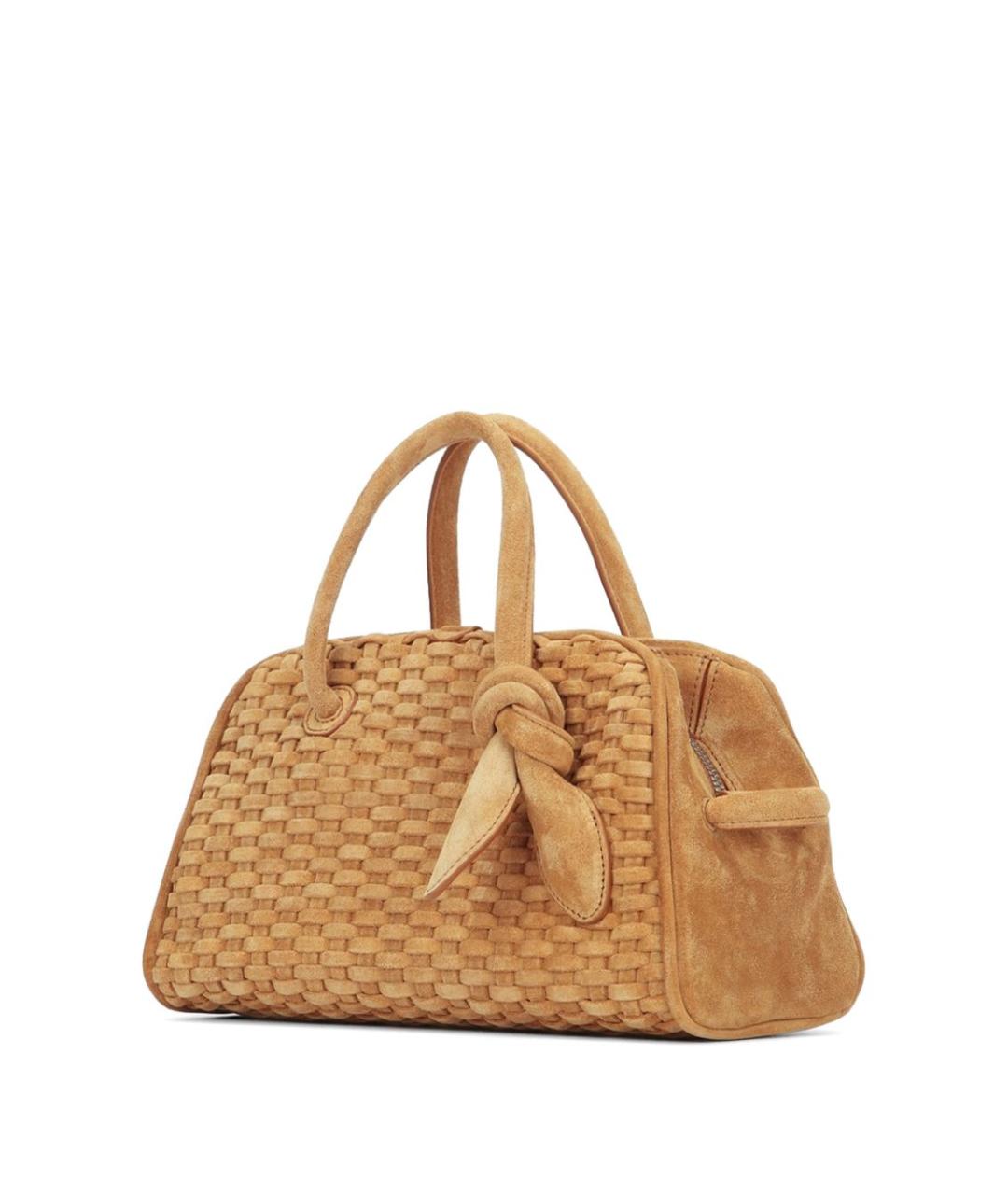 JACQUEMUS Бежевая замшевая сумка тоут, фото 2