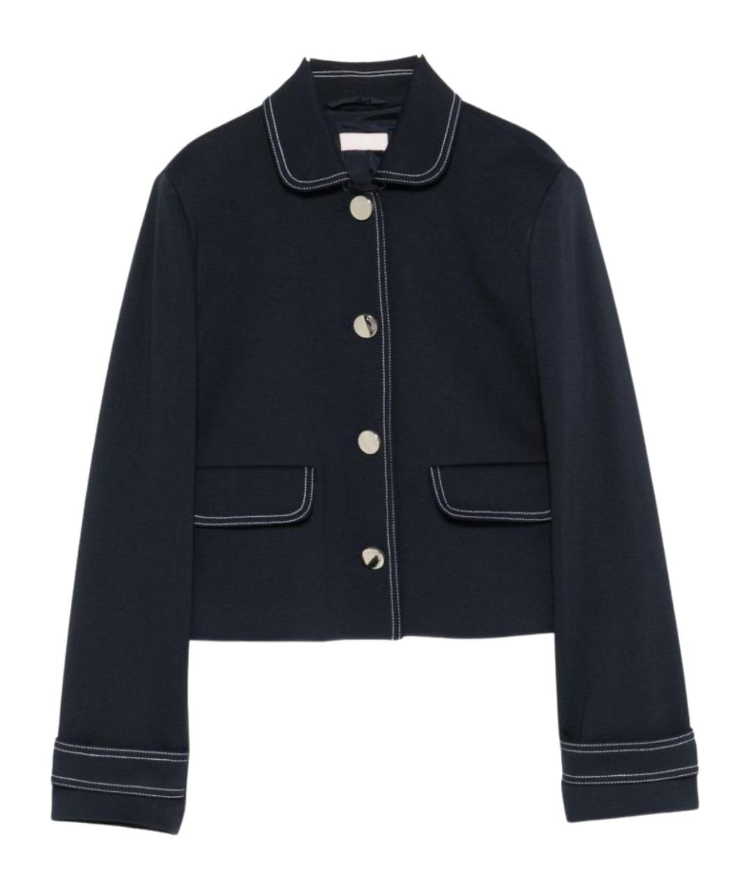 LIU JO Темно-синяя вискозная куртка, фото 1