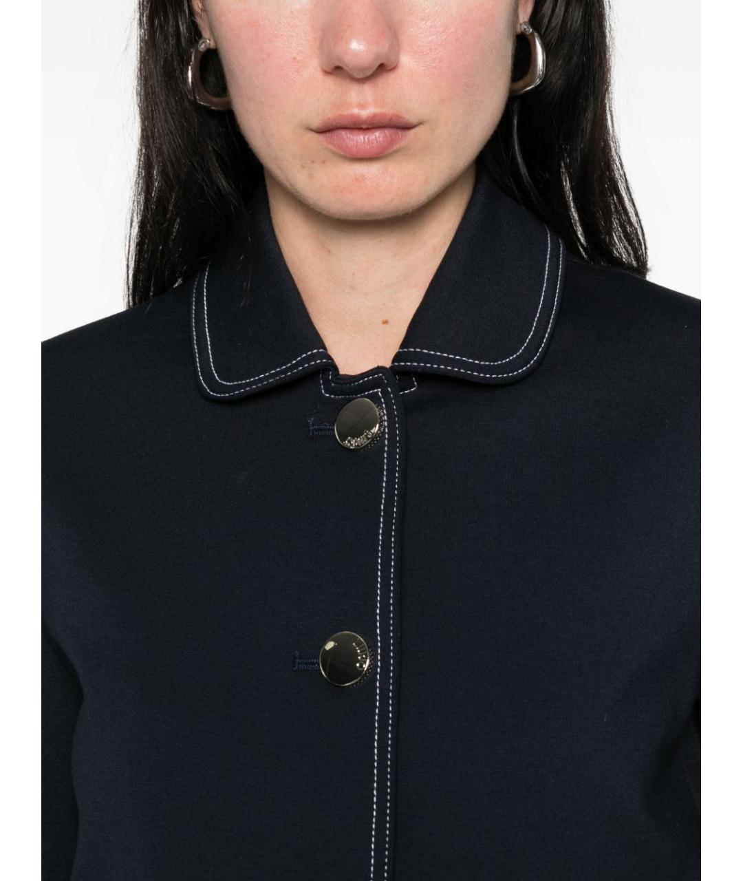 LIU JO Темно-синяя вискозная куртка, фото 5