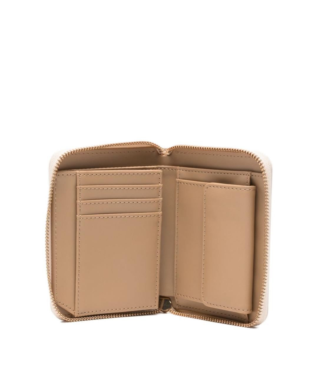 LOVE MOSCHINO Бежевый кошелек из искусственной кожи, фото 3