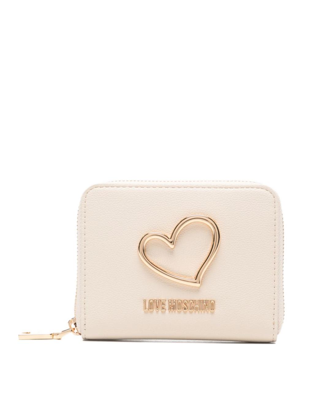 LOVE MOSCHINO Бежевый кошелек из искусственной кожи, фото 1