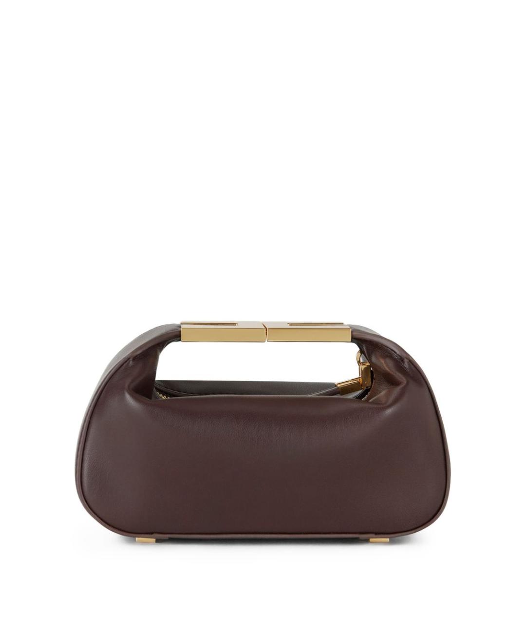 ELISABETTA FRANCHI Коричневая сумка с короткими ручками, фото 3